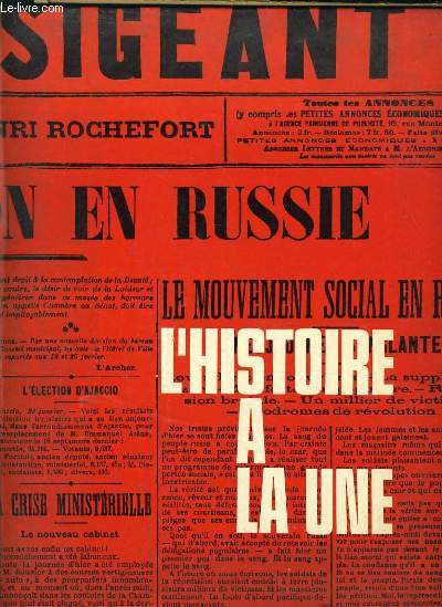 L'HISTOIRE A LA UNE 1ER JANVIER 1900 - 7 MAI 1945