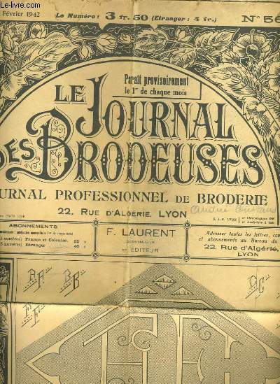 LE JOURNAL DES BRODEUSES N564 27E ANNEE