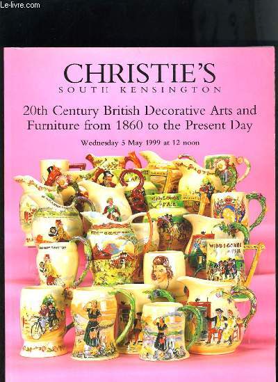 20 TH CENTURY BRITISH DECORATIVE ARTS AND FURNITURE FROM 1860 TO THE PRESENT DAY- CATALOGUE VENTE AUX ENCHERES