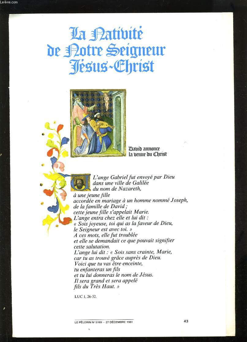 LA NATIVITE DE NOTRE SEIGNEUR JESUS-CHRIST
