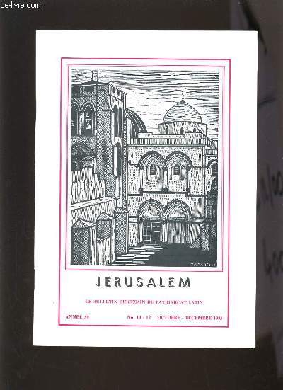 JERUSALEM N10 - 12 - ANNEE 59 - HOMELIE DE NOEL 1993, S. BARSANUFE LE GRAND VIEILLARD, PARIER SUR L'ESPERANCE