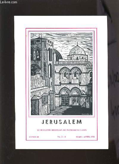 JERUSALEM N2-4 - ANNEE 60 - OUVERTURE DU SYNODE AFRICAIN, LE MASSACRE D'HEBRON ET DE JOUNIEH AU LIBAN