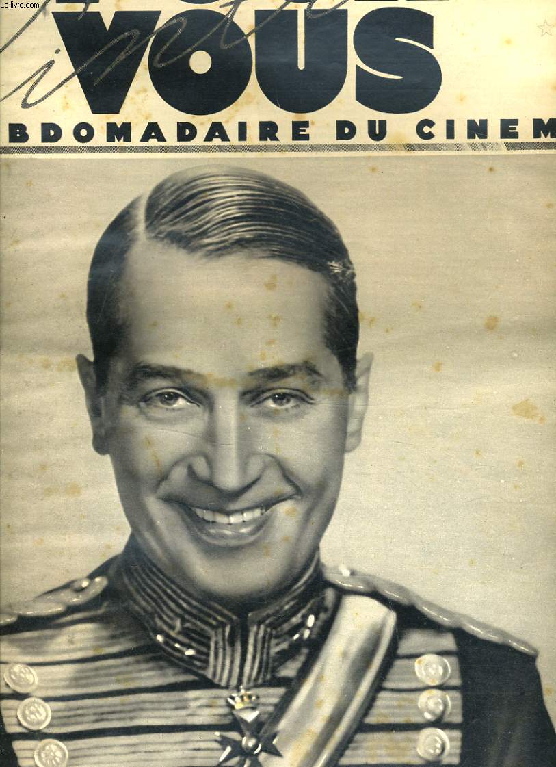 POUR VOUS, LE PLUS GRAND HEBDOMADAIRE DU CINEMA N302, 30 AOUT 1934. LA FEMME DE LA NUIT / MAURICE CHEVALIER APRES 