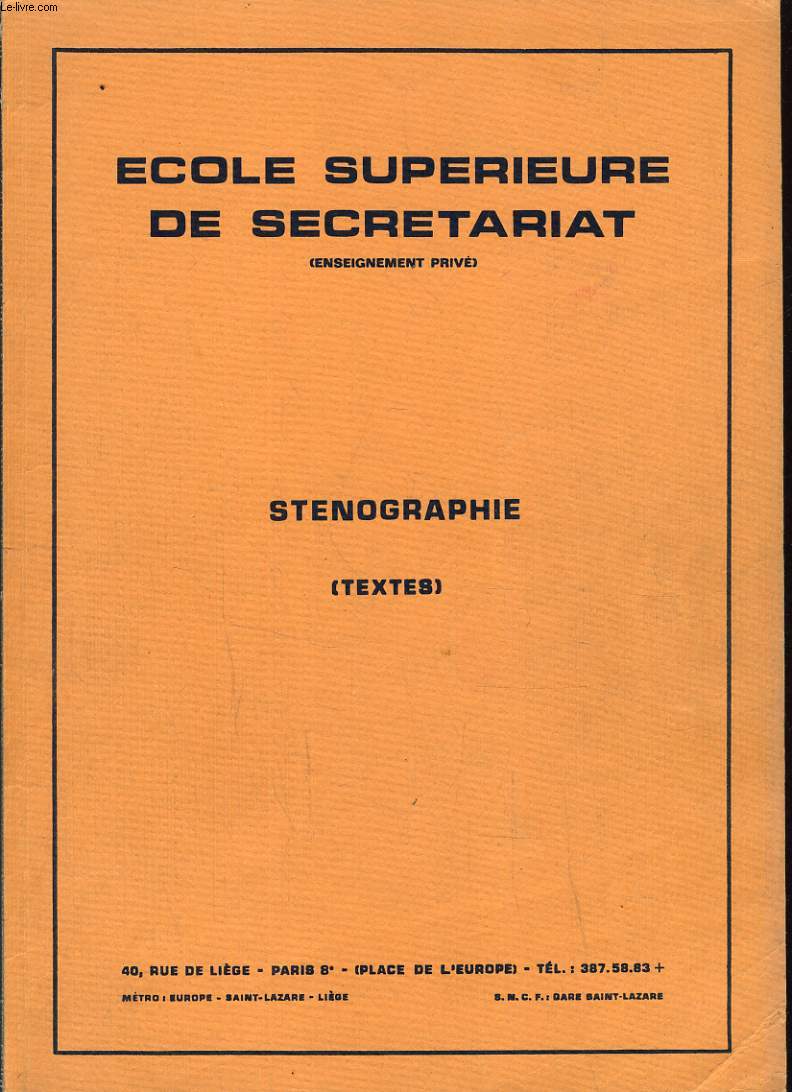 STENOGRAPHIE (TEXTES)