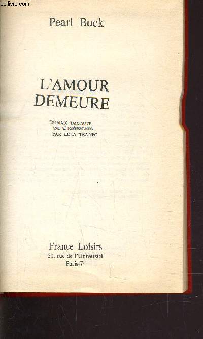 L'AMOUR DEMEURE.