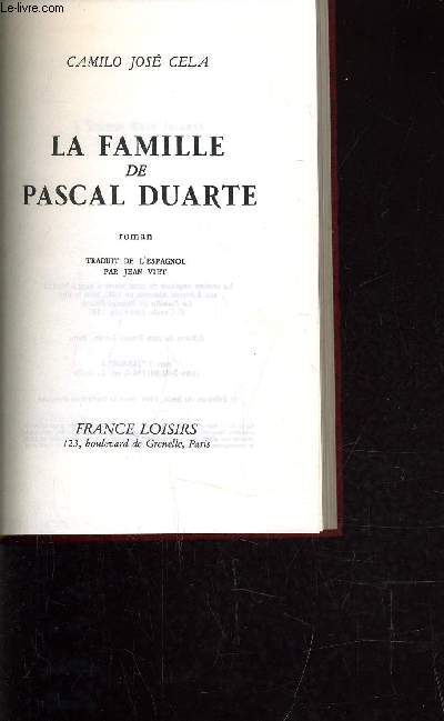 LA FAMILLE DE PASCAL DUARTE.