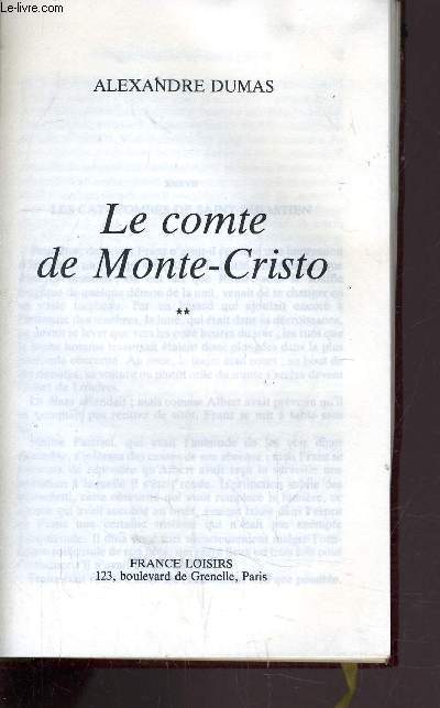 LE COMPTE DE MONTE-CRISTO.