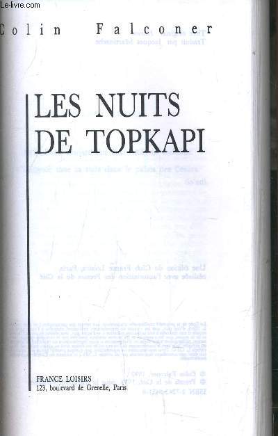 LES NUITS DE TOPKAPI.