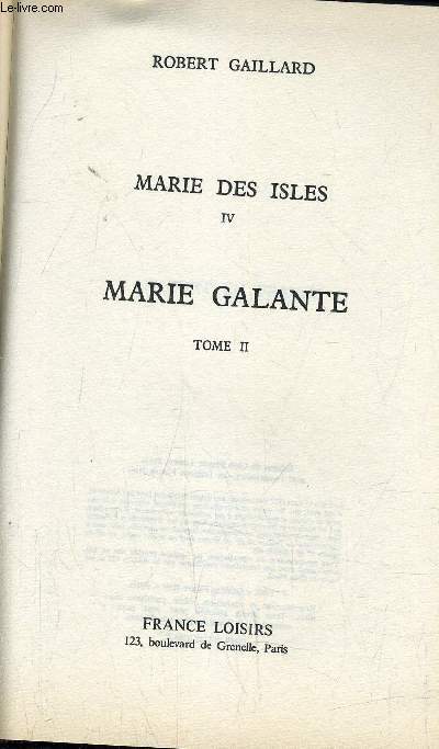 MARIE DES ISLES - TOME 4.