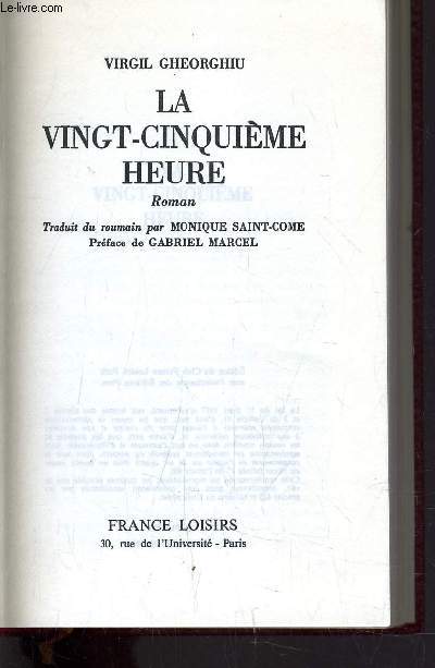 LA VINGT-CINQUIEME HEURE.