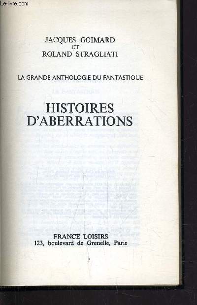 HISTOIRES D'ABERRATIONS.