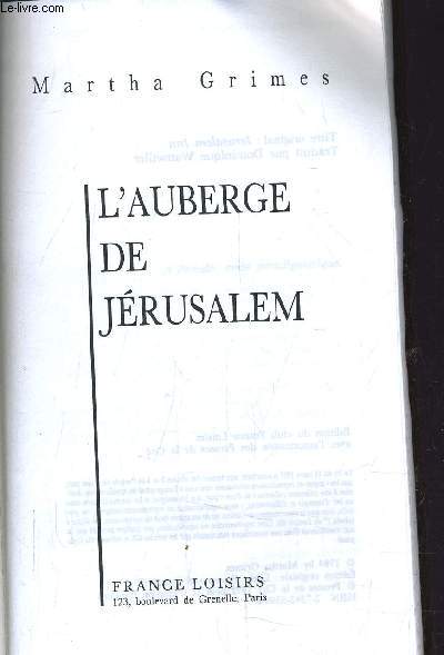 L'AUBERGE DE JERUSALEM.