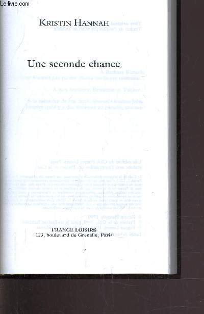 UNE SECONDE CHANCE.