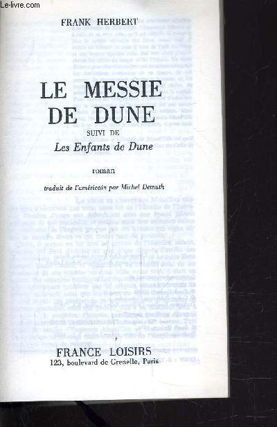 LE MESSIE DE DUNE - LES ENFANTS DE DUNE.