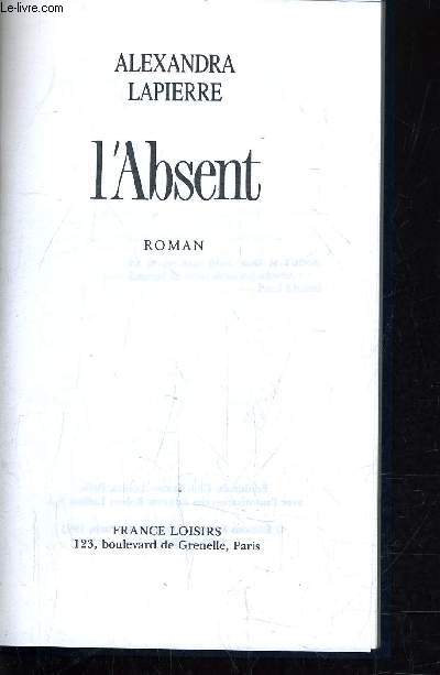 L'ABSENT.