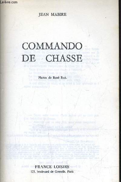 COMMANDO DE CHASSE.