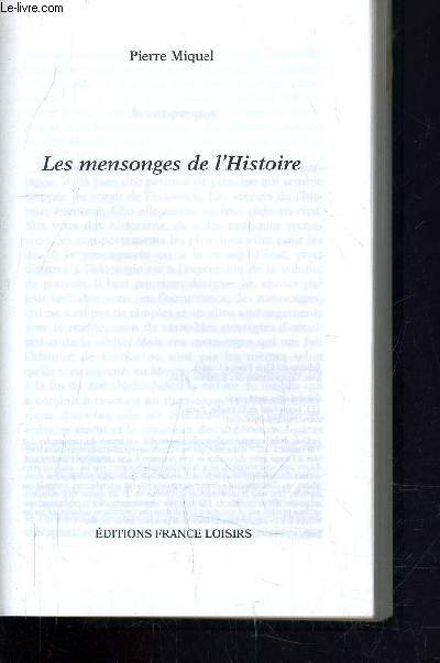 LES MENSONGES DE L'HISTOIRE.