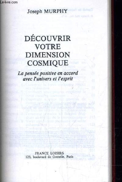 DECOUVRIR VOTRE DIMENSION COSMIQUE.