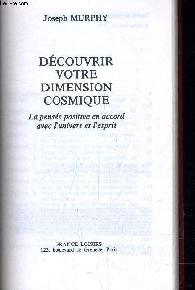 DECOUVRIR VOTRE DIMENSION COSMIQUE.