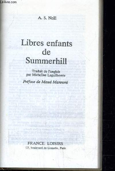 LIBRES ENFANTS DE SUMMERHILL.