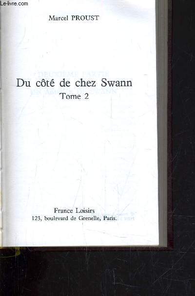 DU COTE DE CHEZ SWANN - TOME 2.