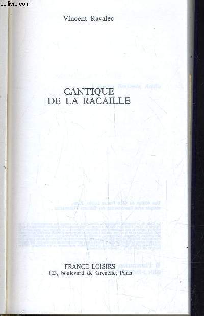 CANTIQUE DE LA RACAILLE.