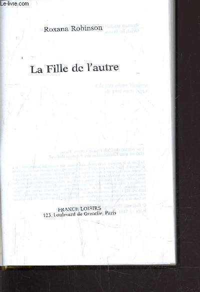 LA FILLE DE L'AUTRE.