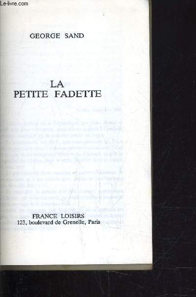 LA PETITE FADETTE.