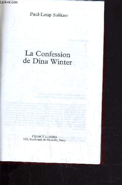 LA CONFESSION DE DINA WINTER.