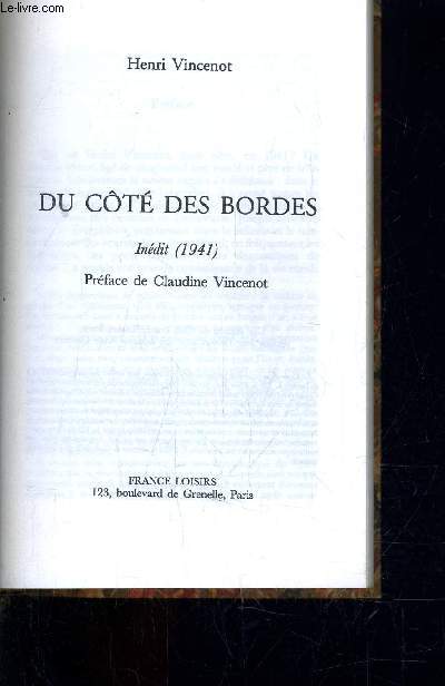 DU COTE DES BORDES.