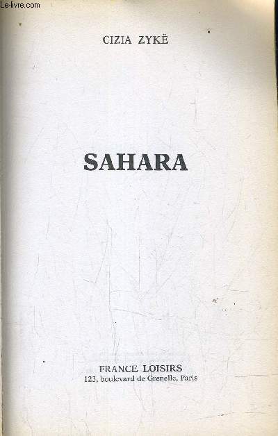 SAHARA.