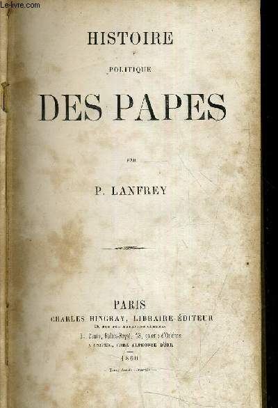 HISTOIRE POLITQUE DES PAPES.