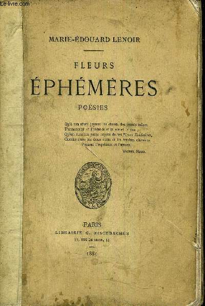 FLEURS EPHEMERES - POESIES.