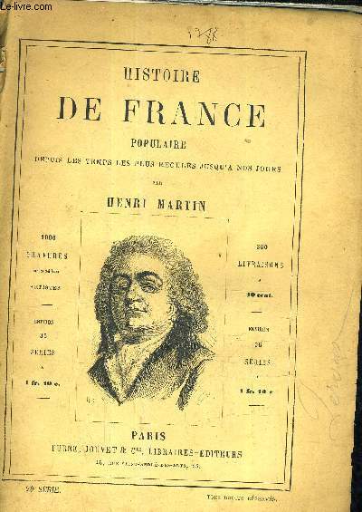 HISTOIRE DE FRANCE POPULAIRE DEPUIS LES TEMPS LES PLUS RECULES JUSQU'A NOS JOURS - 20E SERIE - ouverture de la rvolution - les tats gnraux - le serment du jeu de paume - l'assemblee constituante - prise de la bastille - la nuit du 4 aout ...