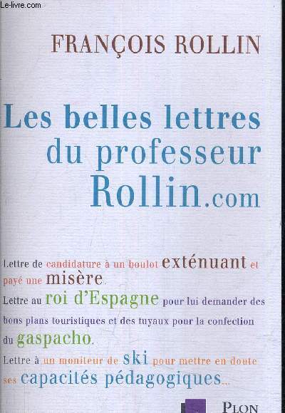 LES BELLES LETTRES DU PROFESSEUR ROLLIN.COM