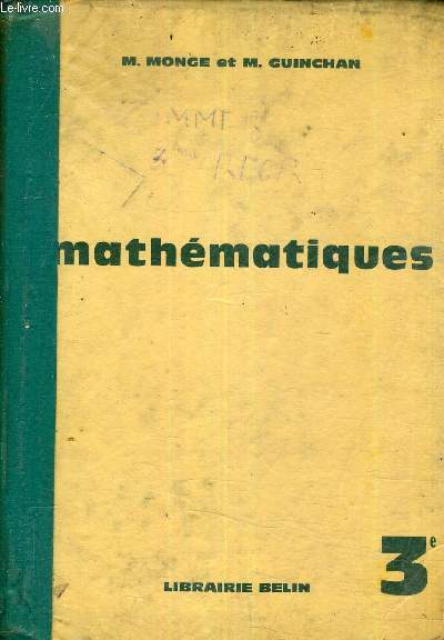 MATHEMATIQUES CLASSE DE 3E - PROGRAMME UNIFIE .