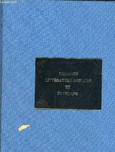 ECHANGES LITTERATURE ANGLAISE ET FRANCAISE - NOVEMBRE 1929.