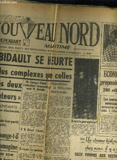 LE NOUVEAU NORD MARITIME N922 - 5EME ANNEE - MERCREDI 26 OCTOBRE 1949.