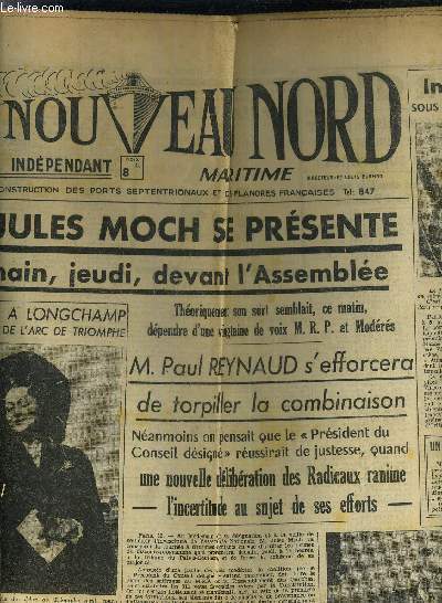 LE NOUVEAU NORD MARITIME N911 - 5EME ANNEE - JEUDI 13 OCTOBRE 1949.
