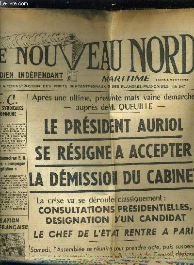 LE NOUVEAU NORD MARITIME N906 - 5EME ANNEE - VENDREDI 7 OCTOBRE 1949.
