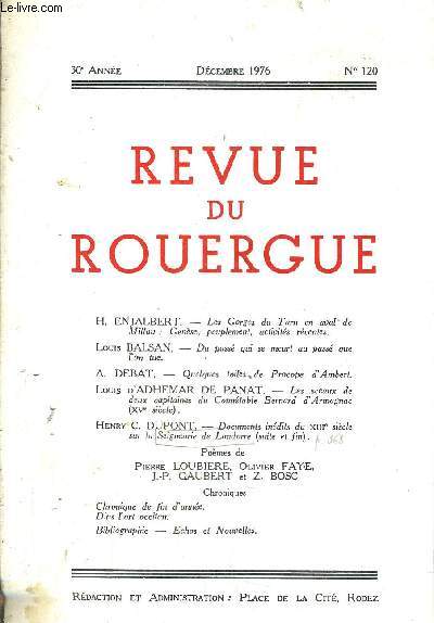 REVUE DU ROUERGUE 30E ANNEE DECEMBRE 1976 N120.