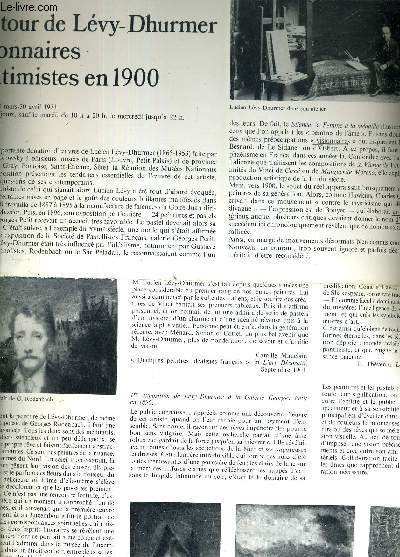 LE PETIT JOURNAL DES GRANDES EXPOSITIONS - GRAND PALAIS 3 MARS 30 AVRIL 1973 - AUTOUR DE LEVY DHURMER VISIONNAIRES ET INTIMISTES EN 1900.