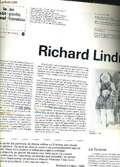 LE PETIT JURNAL DES GRANDES EXPOSITIONS MUSEE NATIONAL D'ART MODERNE 5 JANVIER 3 MARS 1974 - RICHARD LINDNER.