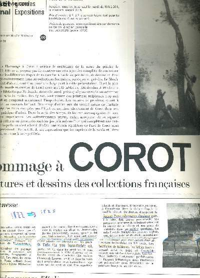 LE PETIT JOURNAL DES GRANDES EXPOSITIONS - ORANGERIE DES TUILERIES 7 JUIN AU 29 SEPEMBRE 1975 - HOMMAGE A COROT.