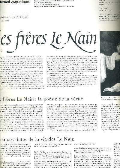 LE PETIT JOURNAL DES GRANDES EXPOSITIONS - GALERIES NATIONALES D'EXPOSITION DU GRAND PALAIS 4 OCOTBRE 1978 8 JANVIER 1979 - LES FRERES LE NAIN.