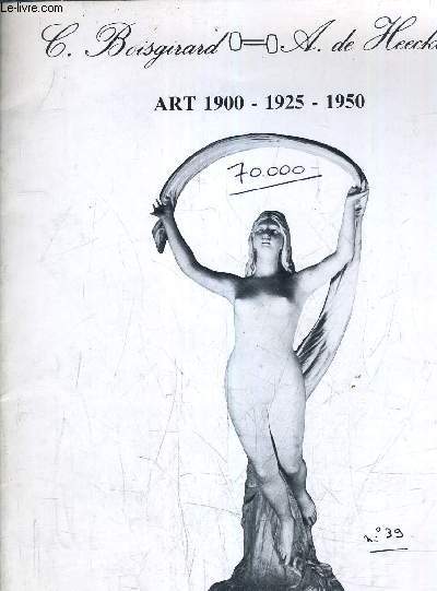 CATALOGUE VENTES AUX ENCHERES - ART 1900 1925 1950 - DROUOT RIVE GAUCHE LUNDI 31 MARS 1980 A 14H.
