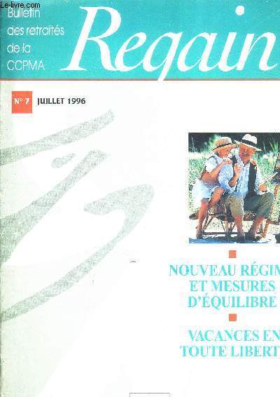 BULLETIN DES RETRAITES DE LA CCPMA N7 JUILLET 1996.