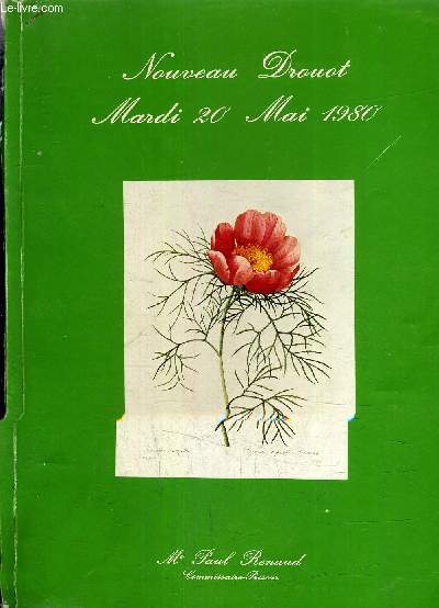 CATALOGUE DE VENTES AUX ENCHERES - TABLEAUX MODERNES - VERRERIES ART NOUVEAU ART DECO - VENTE NOUVEAU DROUOT SALLE N10 - MARDI 20 MAI 1980 A 14H15.