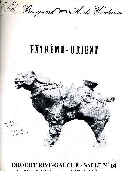 CATALOGUE DE VENTES AUX ENCHERES - ART D'EXTREME ORIENT - DROUOT RIVE GAUCHE SALLE N14 - LE MARDI 5 DECEMBRE 1978 A 14 HEURES.