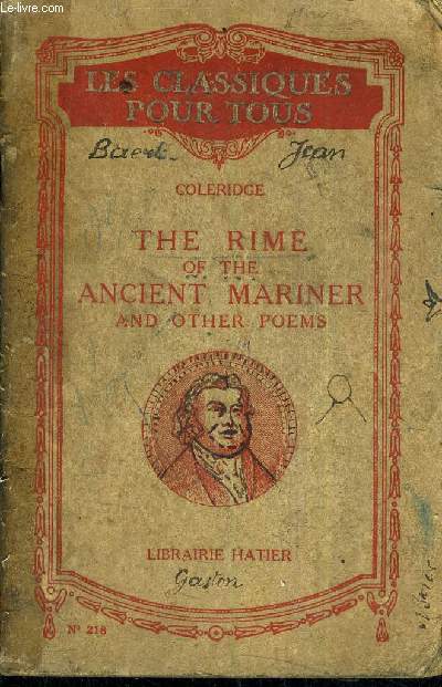 THE RIME OF THE ANCIENT MARINER AND OTHER POEMS.